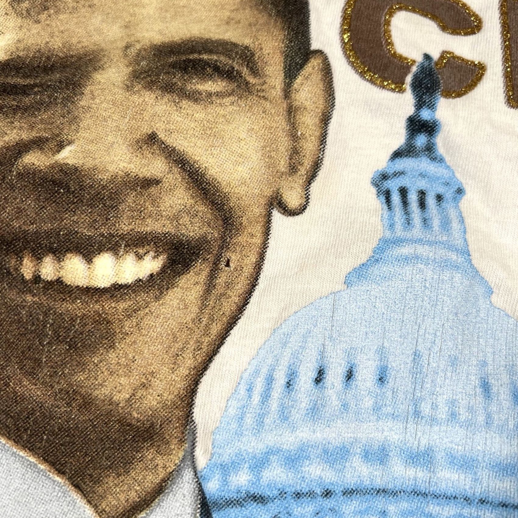 Vintage VINTAGE Barack Obama AOP T Shirt Commander In Chief Rap 3XL Mens White Size US XXL / EU 58 / 5 - 4 Thumbnail