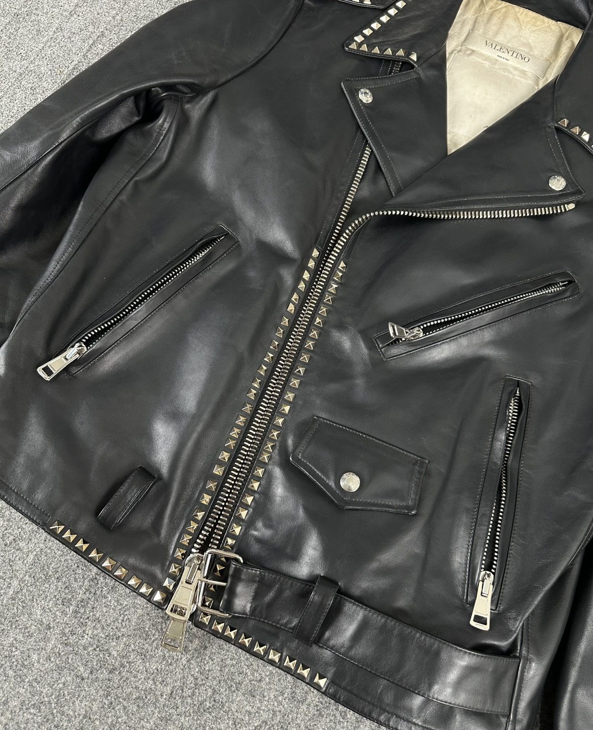Valentino Valentino - Rockstud Biker Leather Jacket - Embellished Size US L / EU 52-54 / 3 - 5 Thumbnail
