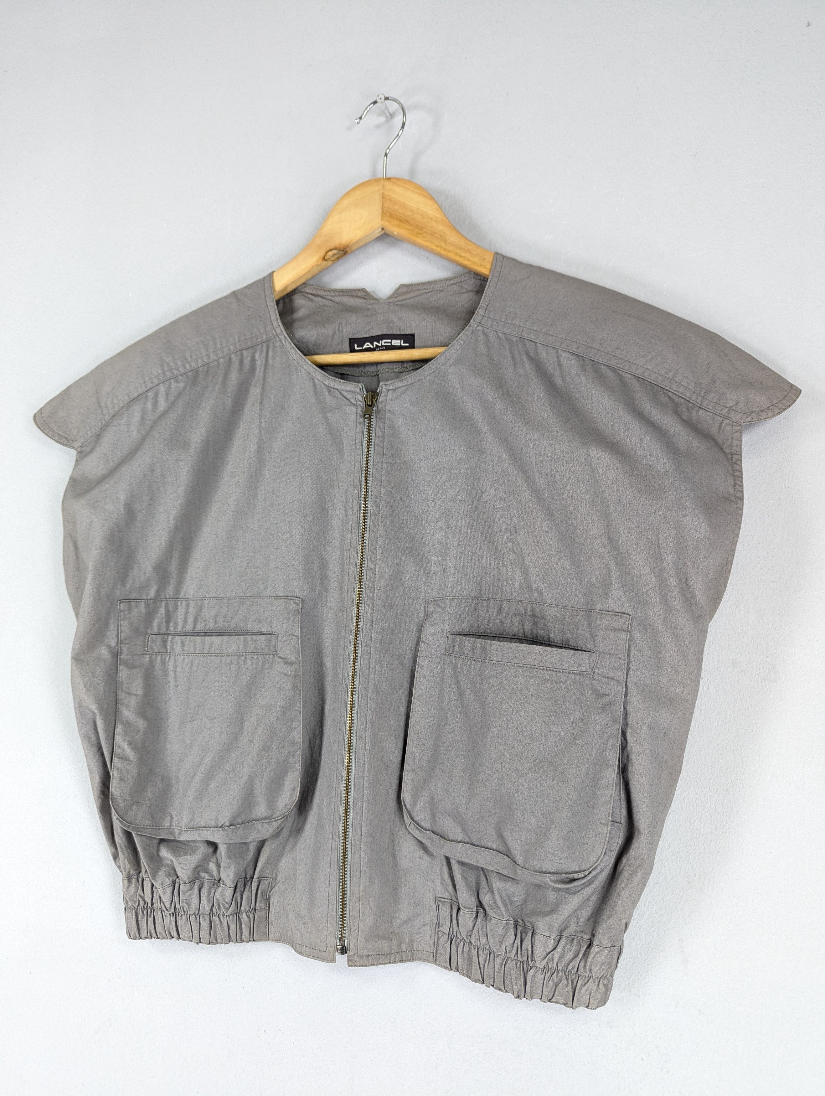 Lancel Vintage Lancel Paris Sleeveless Collarless Utility Vest Size L / US 10 / IT 46 - 2 Thumbnail