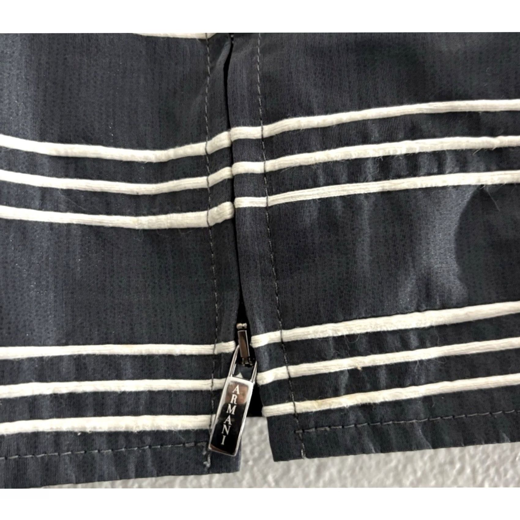 Armani Armani Collezioni Blazer Black Striped Long Sleeve Regular Size 10 Womens Size L / US 10 / IT 46 - 6 Thumbnail