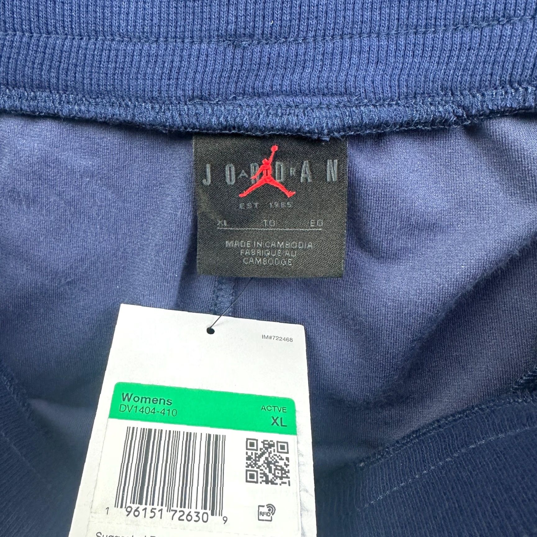 Jordan Brand NEW Jordan Pants Women XL Blue Velour Sweatpants Baggy Loose Fit Drawstring Pockets Y2K Size 30" / US 8 / IT 44 - 5 Thumbnail