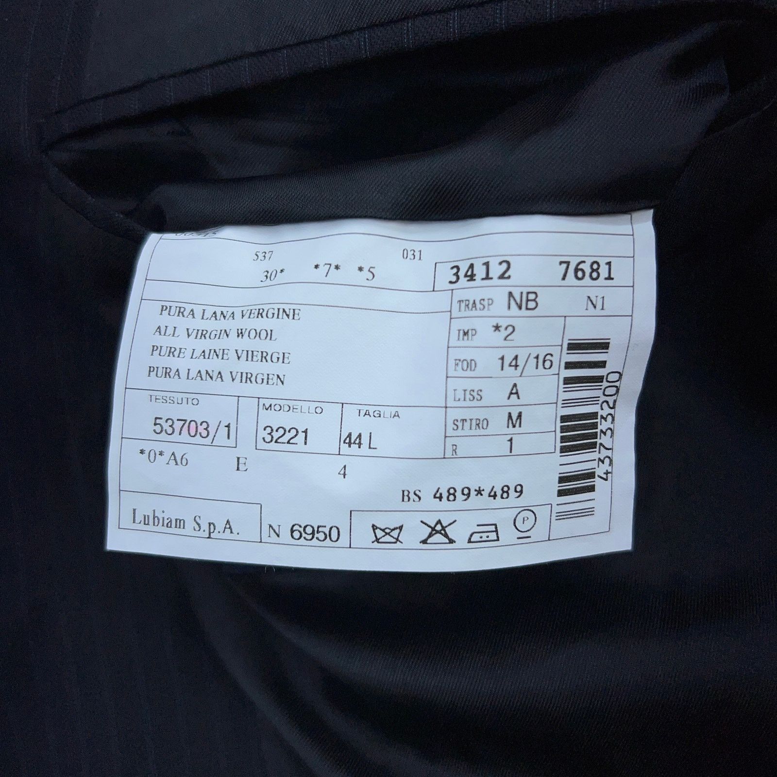 Lubiam Lubiam LBM 1911 Size 44L Suit Drop 5 Pinstripe *TINY FLAW Size 44L - 23 Thumbnail