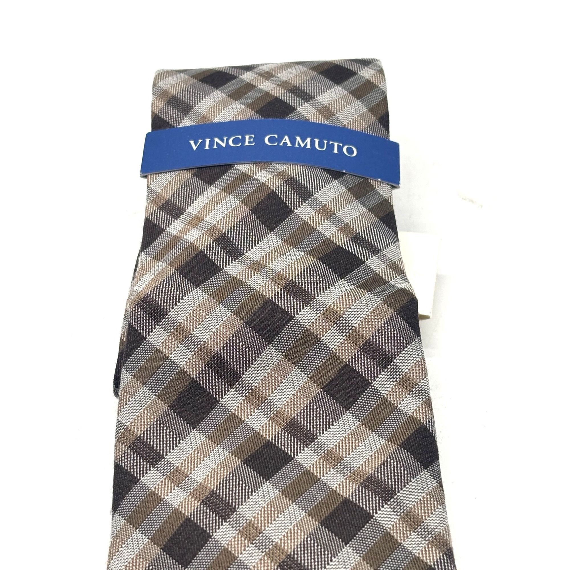 Vince Camuto Vince Camuto Nico Plaid Wool Blend Necktie, OS Size ONE SIZE - 2 Thumbnail
