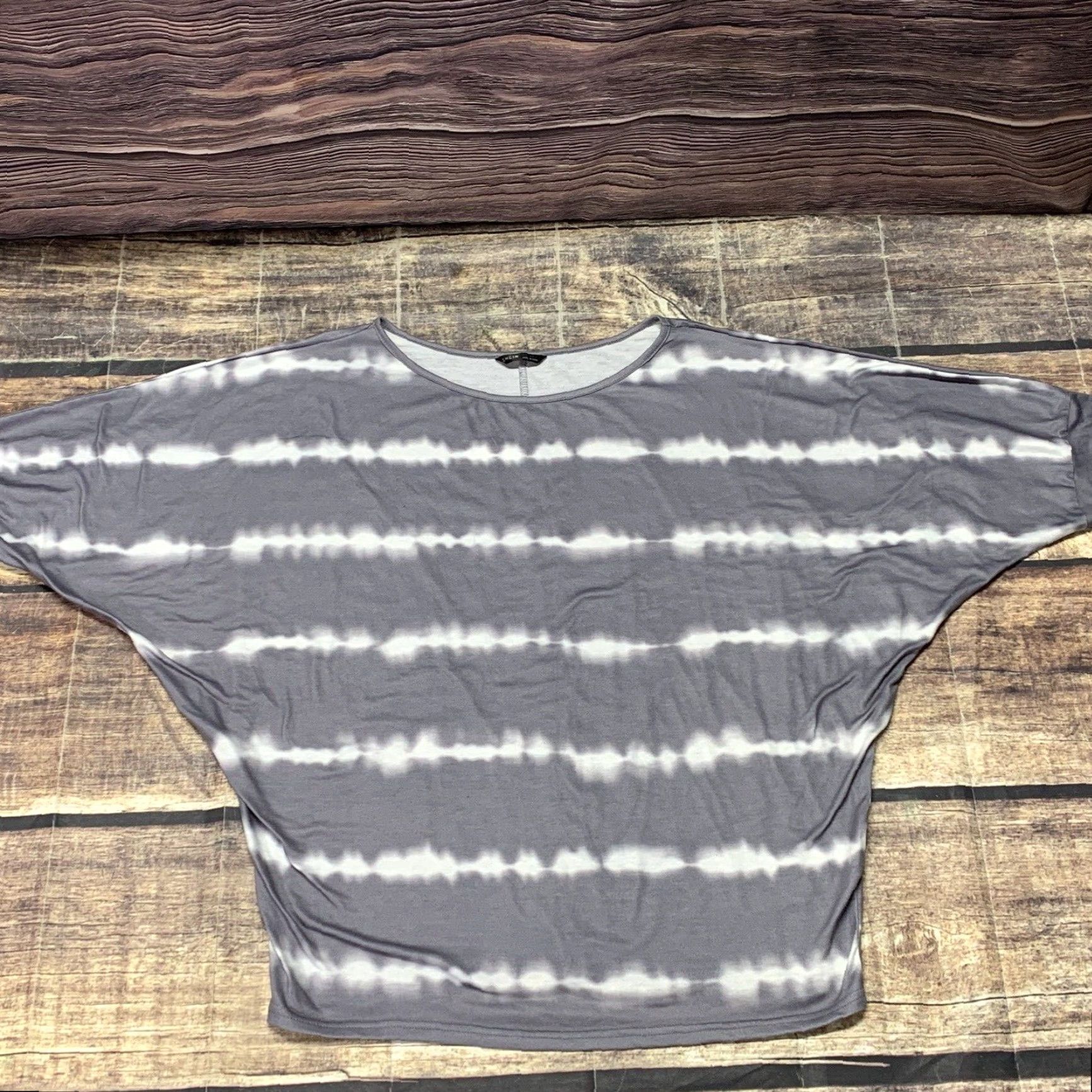 Shein SheIn Pullover Shirt Women XL Gray Dolman Long Sleeve Soft Striped Casual Vintage: No (adjust as needed) Size XL / US 12-14 / IT 48-50 - 4 Thumbnail