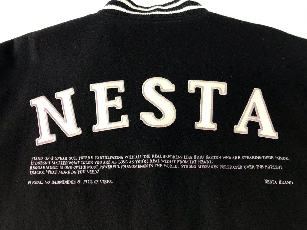 Japanese Brand × Vintage Vintage Nesta Brand Varsity Jacket Big Logo (N) Snap Button Size US XL / EU 56 / 4 - 14 Thumbnail