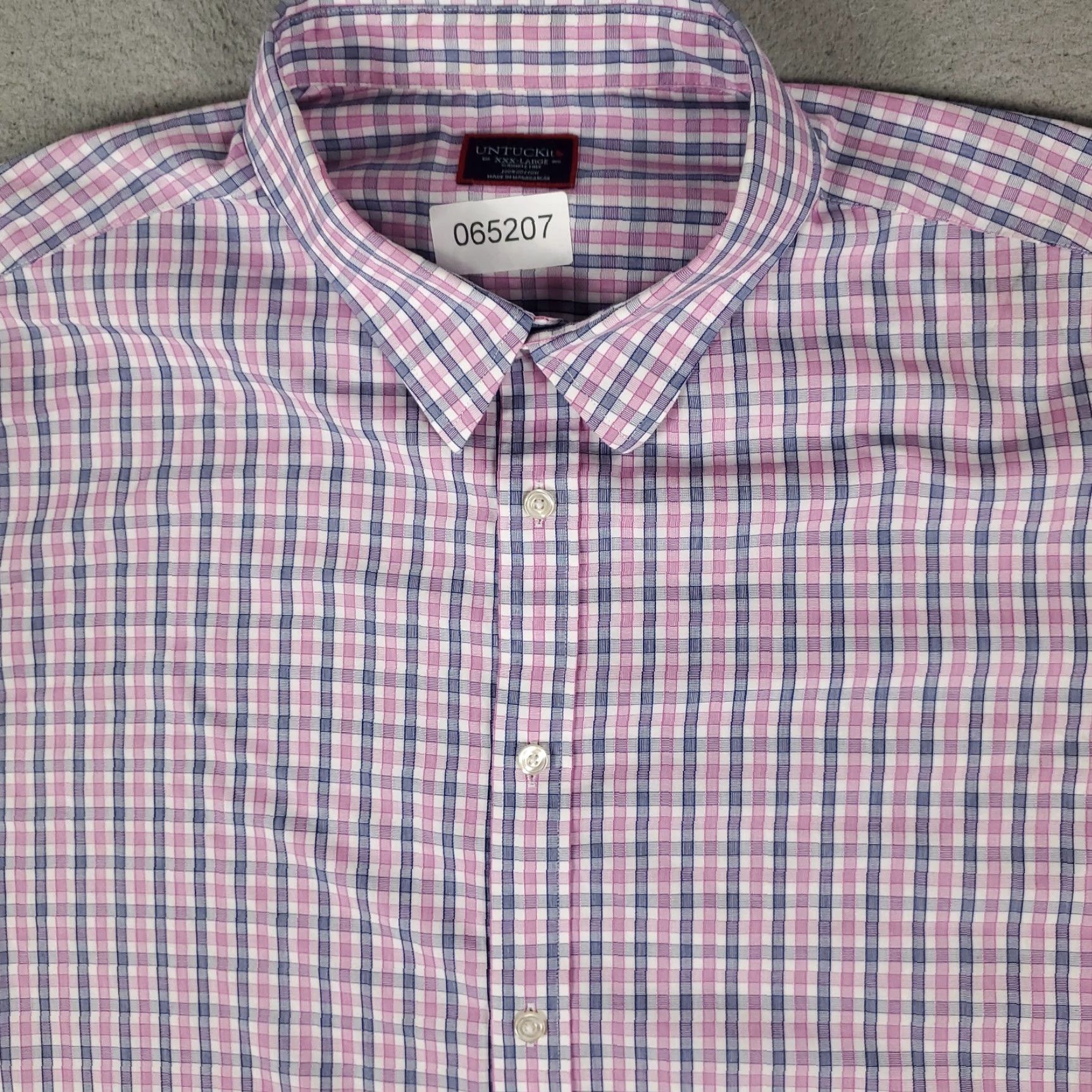 UNTUCKit UNTUCKit Shirt Mens 3XL Pink Plaid Button-Up Long Sleeve Casual Business Formal Workwear Size US XXL / EU 58 / 5 - 2 Thumbnail