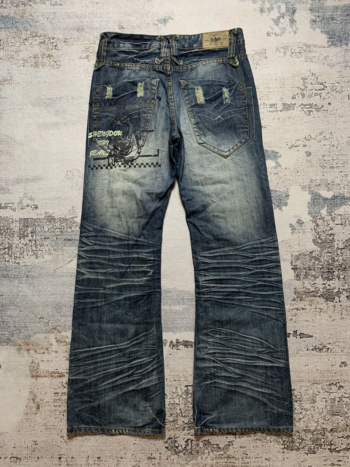 If Six Was Nine 💥BINDING OFFER💥Flared Jeans Lavine Distressed Denim Low Rise Size US 30 / EU 46 - 2 Thumbnail