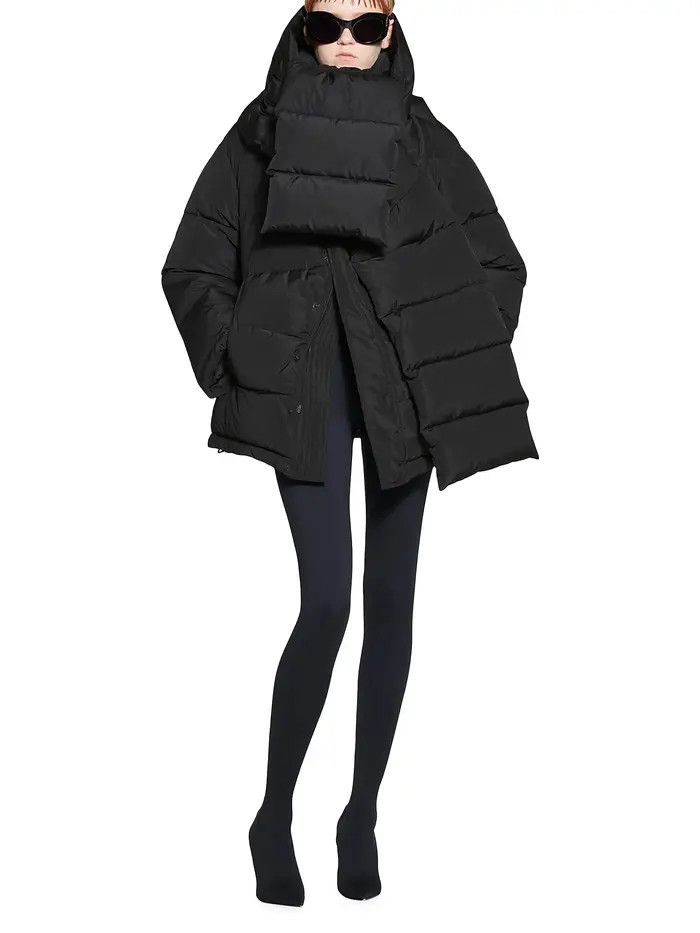 Balenciaga o1bcso1str0326 Swing Puffer Jacket in Black Size S / US 4 / IT 40 - 2 Thumbnail