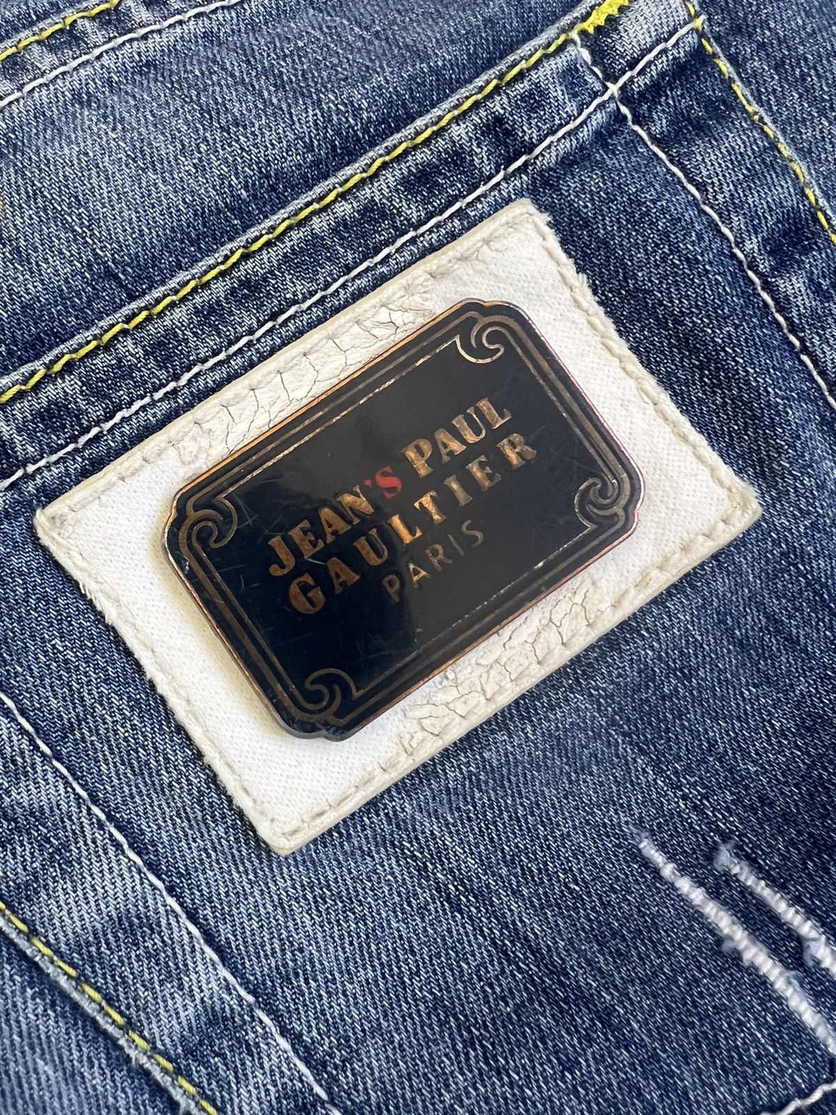 Jean Paul Gaultier × Vintage Y2K Vintage Jean Paul Gaultier Distressed Mini Shorts Low Size 27" / US 4 / IT 40 - 5 Thumbnail