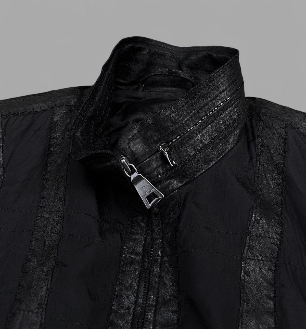 Handmade 🔥Rare KAPRAUN Hand Made Leather Nylon Jacket Y2K Size US L / EU 52-54 / 3 - 9 Thumbnail