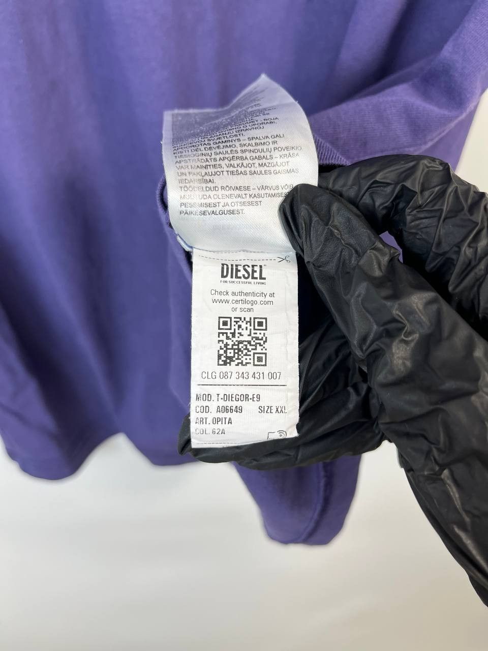 Diesel DIESEL T-Diegor-E9 Purple Logo T-Shirt Mens Size XXL Size US XXL / EU 58 / 5 - 5 Thumbnail