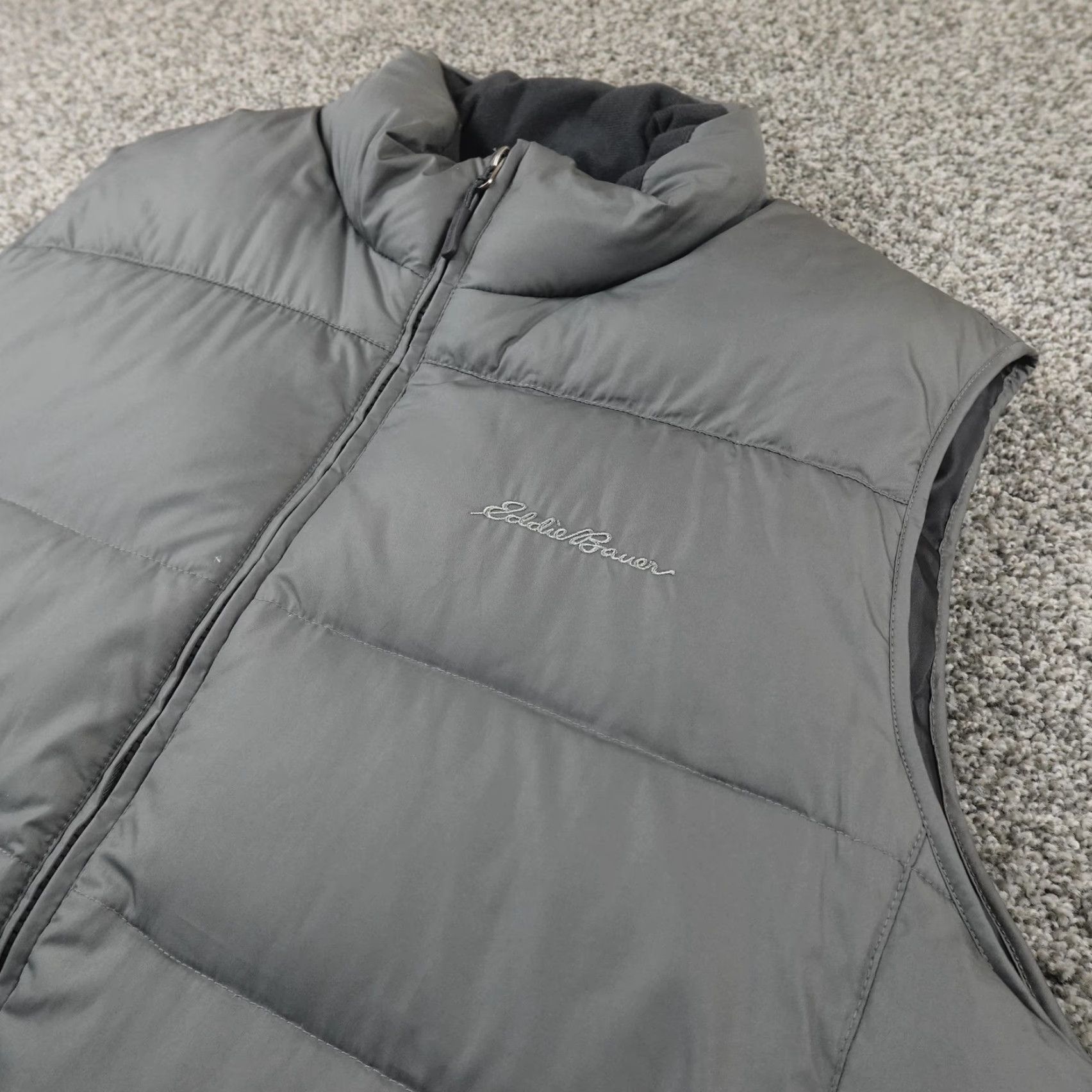 Eddie Bauer VINTAGE Eddie Bauer Vest Mens L Gray EB650 Down Puffer Quilted Insulated Full Zip Hiking Size US L / EU 52-54 / 3 - 2 Thumbnail