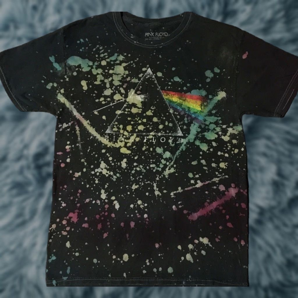 Vintage VINTAGE Pink Floyd Dark Side Of The Moon Tie Dye Shirt M Tour Concert ACDC Rock Band Vtg Size US M / EU 48-50 / 2 - 1 Thumbnail