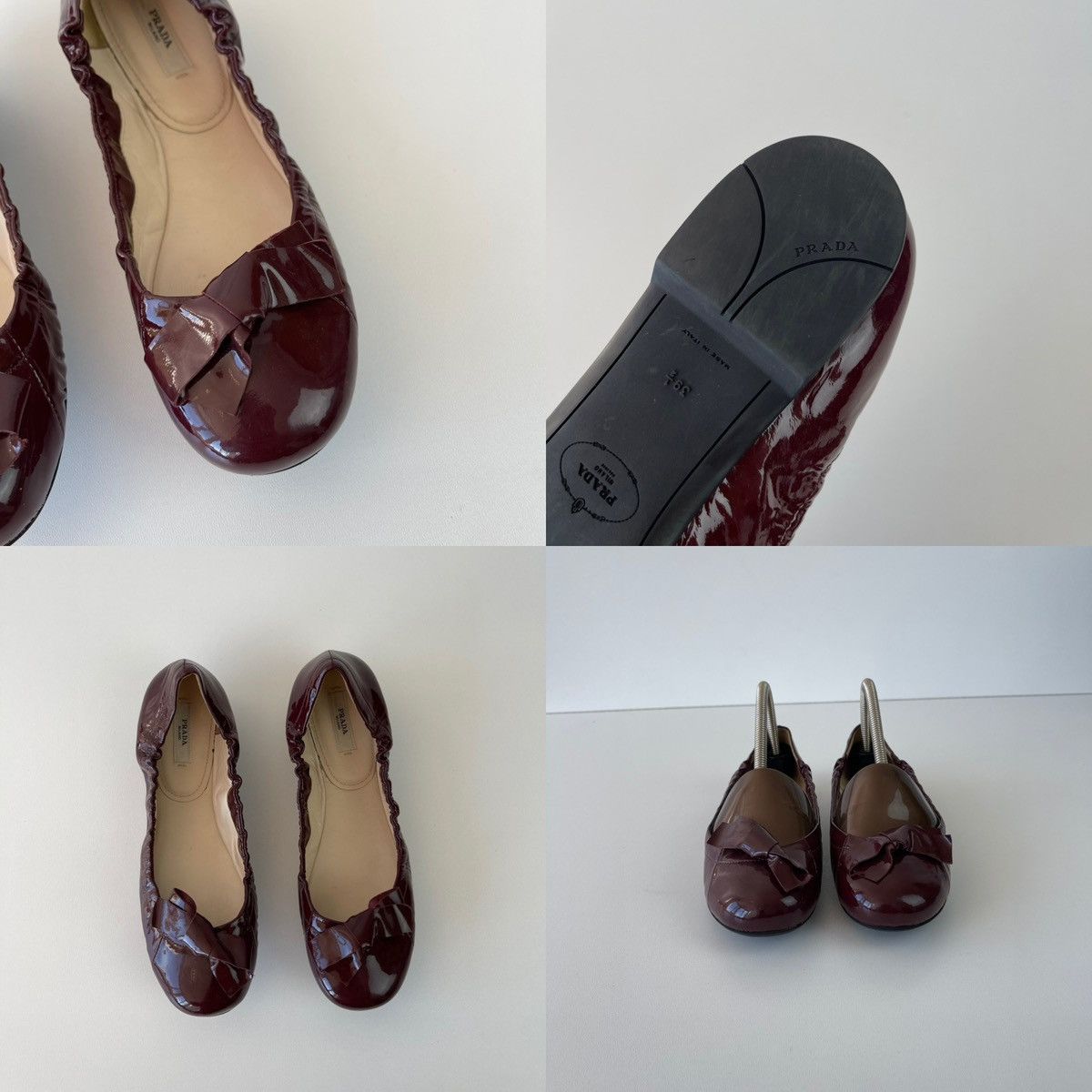 Prada Prada Milano Ballet Flats Patent Leather Ballerina Sandals Size US 9.5 / IT 39.5 - 10 Thumbnail
