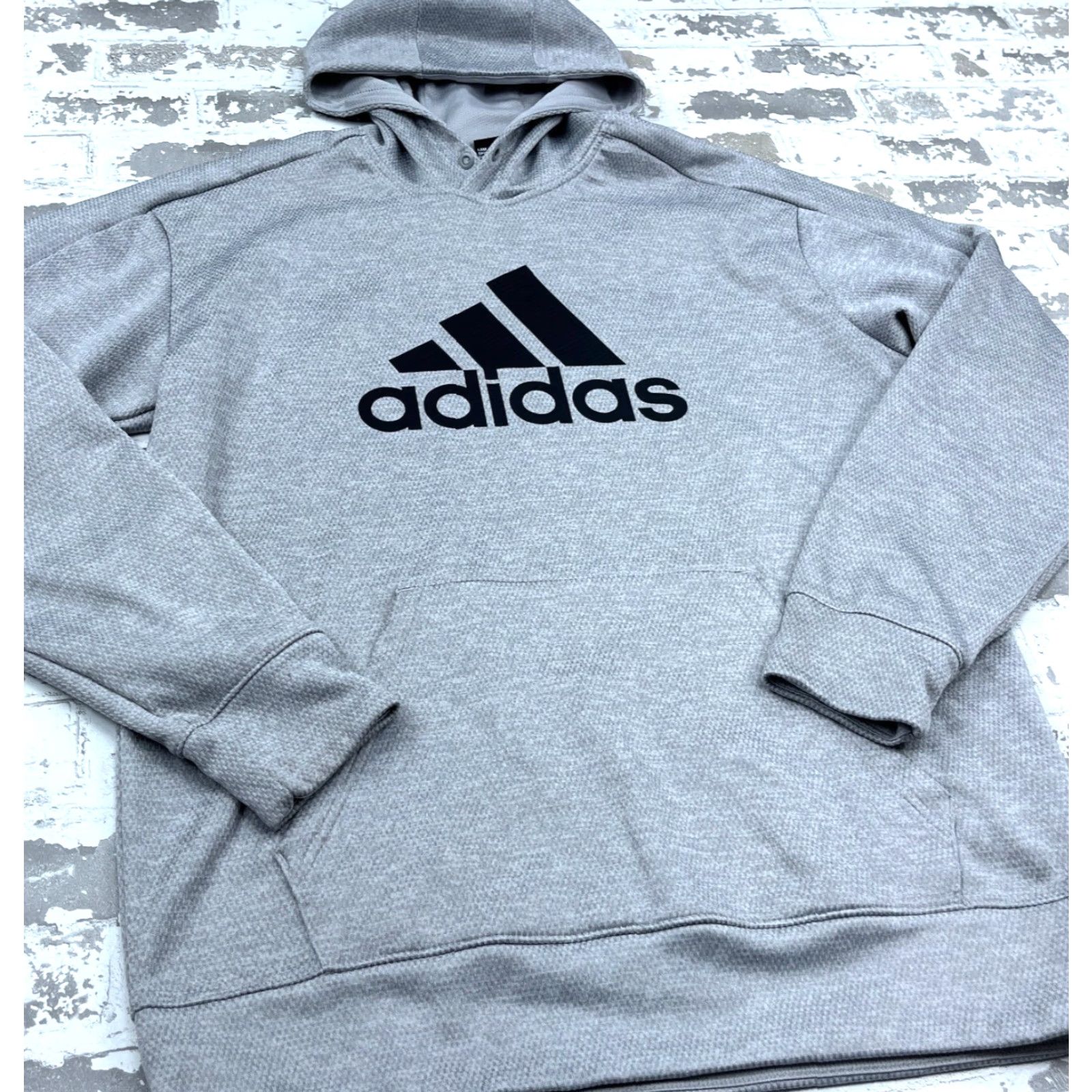 Adidas Adidas Hoodie Men Medium Gray Sweatshirt Pullover Mock Neck Active Logo Pocket Size US M / EU 48-50 / 2 - 4 Thumbnail
