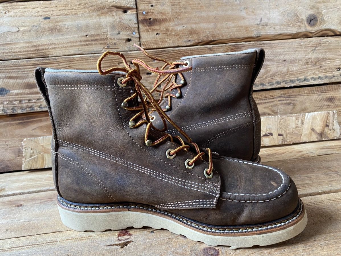 Thorogood Thorogood moc-toe gray leather work boots sz US9 Size US 9 / EU 42 - 13 Thumbnail