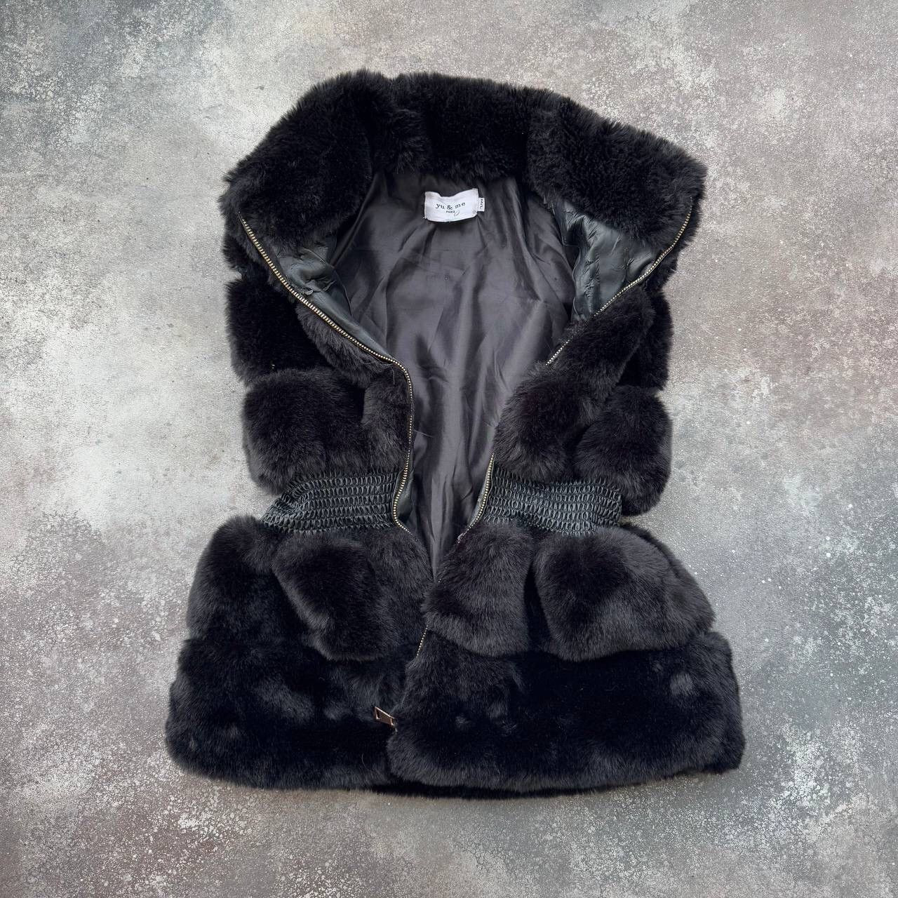 Hysteric Glamour × Japanese Brand Amazing Paris Vintage Y2K Sexy Black Faux Fur Vest Jacket Size M / US 6-8 / IT 42-44 - 5 Thumbnail