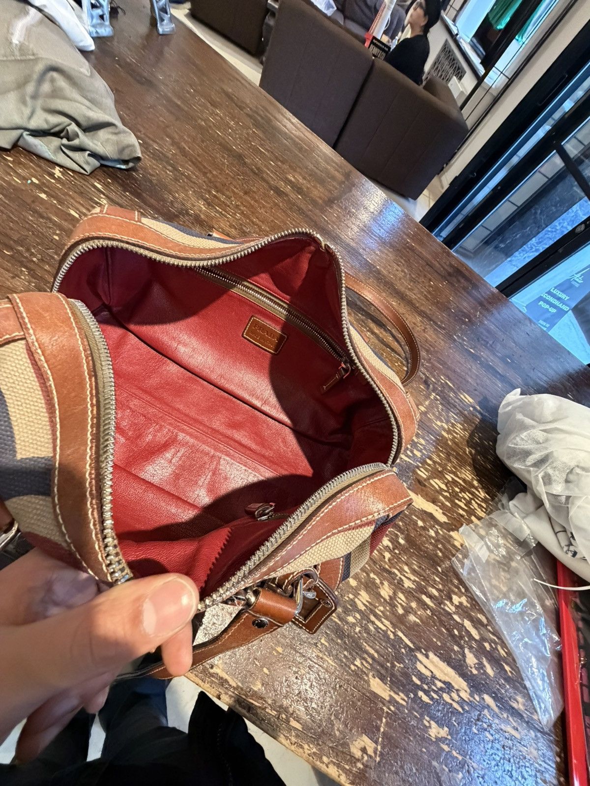 Prada Prada Geometric Canvas & Leather Doctor Bag ✨ Size ONE SIZE - 10 Thumbnail