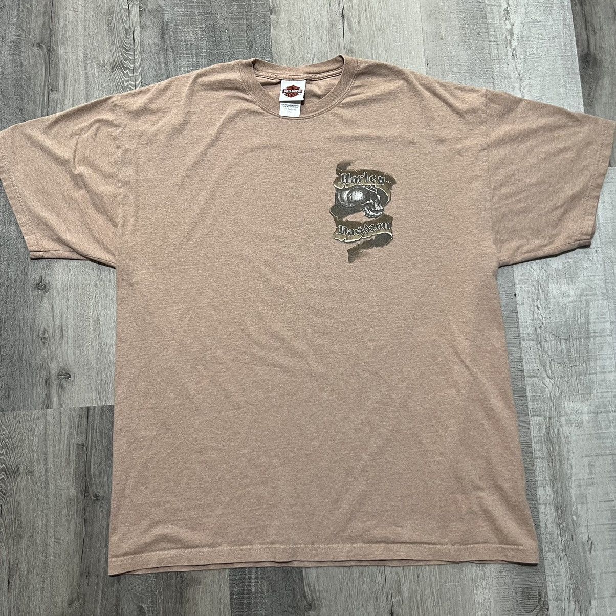 Harley Davidson Harley Davison Low Country Beige Charleston Biker T Shirt Size US XXL / EU 58 / 5 - 2 Thumbnail