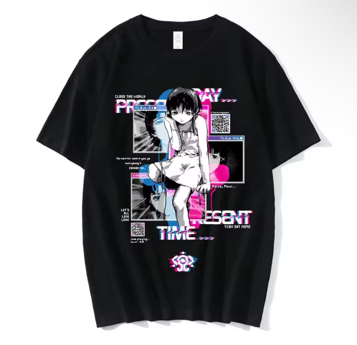 Japanese Brand Anime Y2K Serial Experiments Lain Sci Fi Short Sleeve TShirt Size US L / EU 52-54 / 3 - 1 Thumbnail