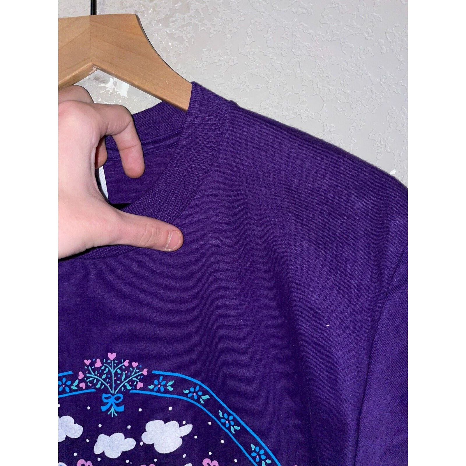 Jerzees Vintage Eureka Springs Shirt Teddy Bear Purple Tee VTG 90s L Size US L / EU 52-54 / 3 - 8 Thumbnail