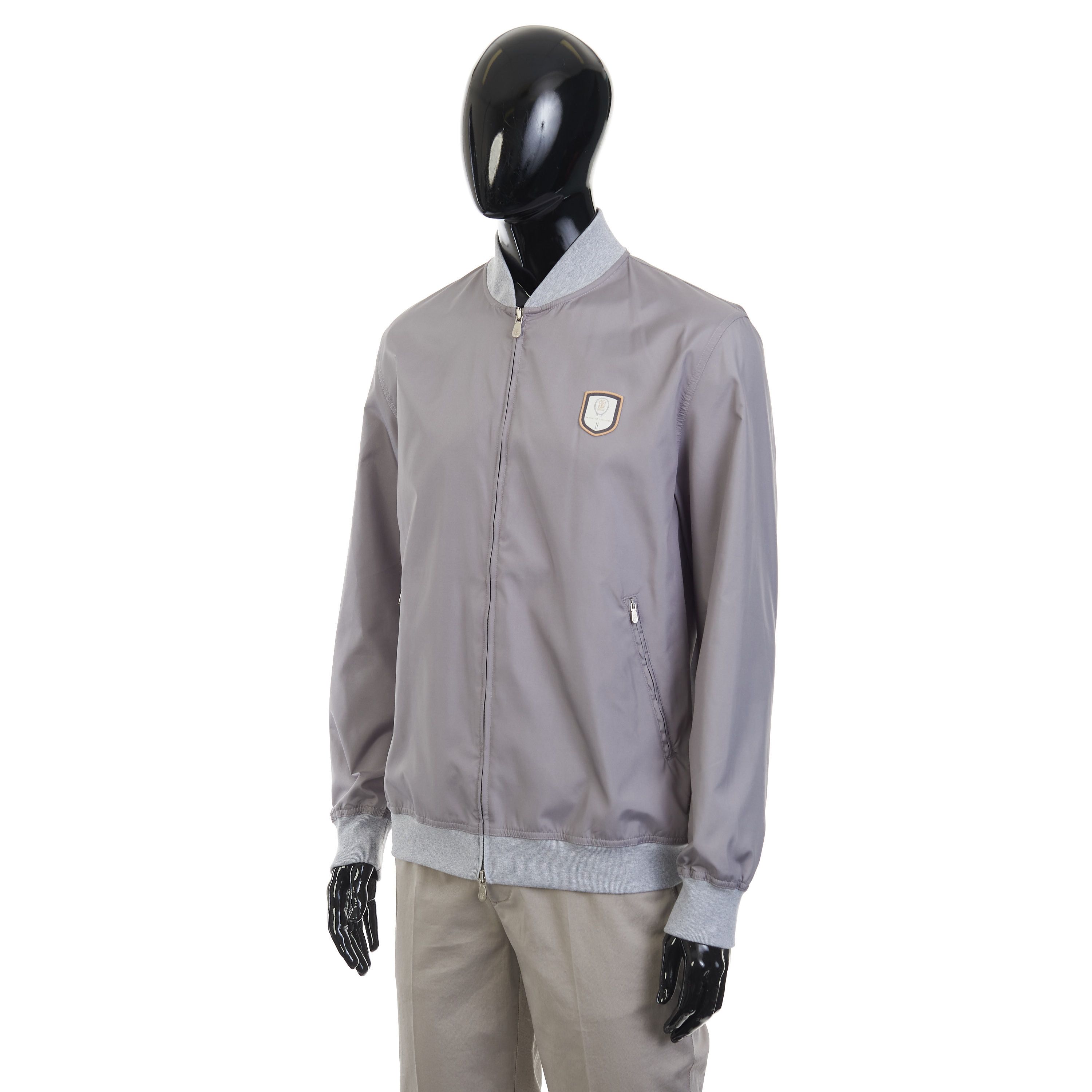 Brunello Cucinelli Gray Nylon Outerwear Jacket - Logo Size US L / EU 52-54 / 3 - 2 Thumbnail