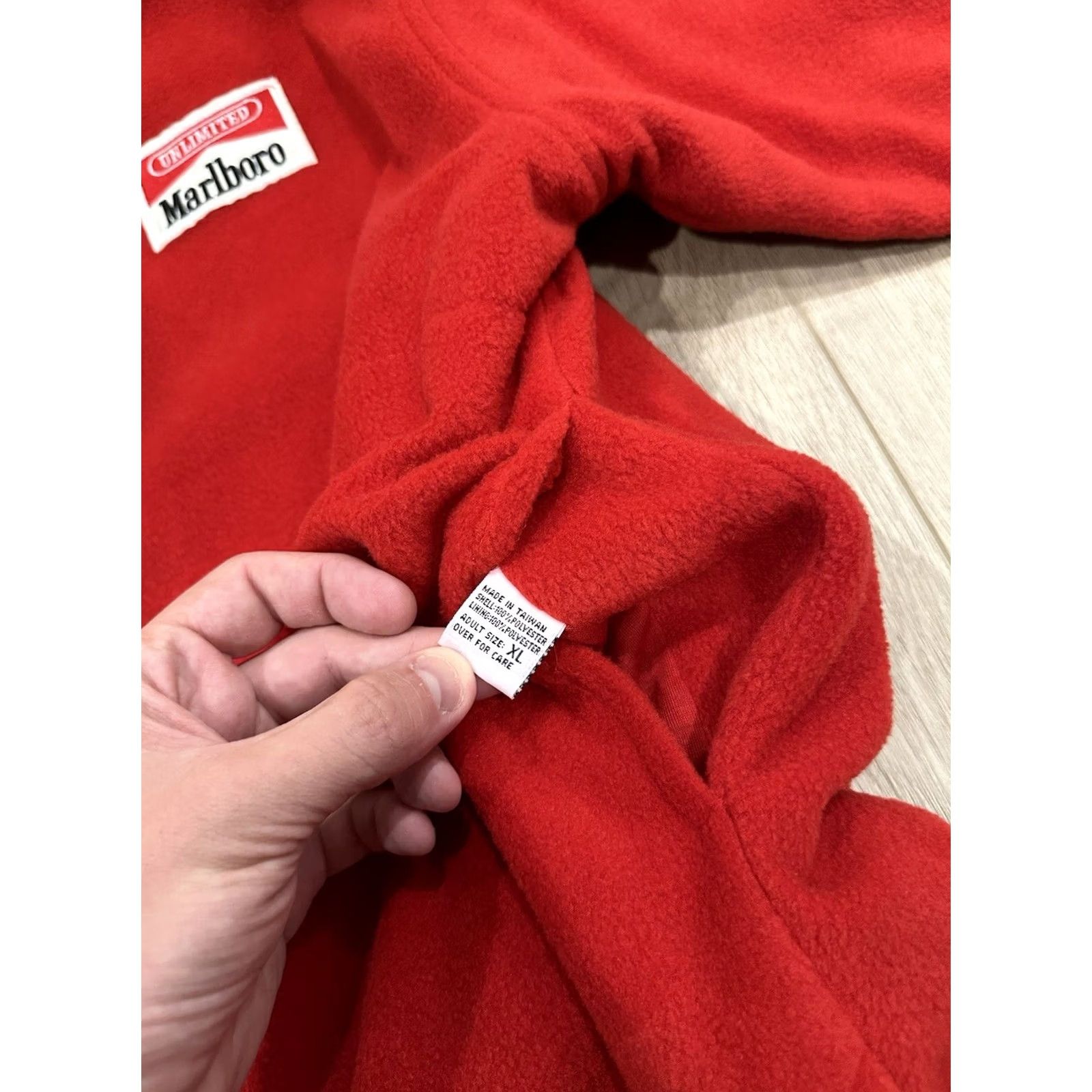 Marlboro VINTAGE Marlboro Unlimited Pullover 1/4 Zip Fleece Reversible Red Plaid NWT XL Size US XL / EU 56 / 4 - 6 Thumbnail