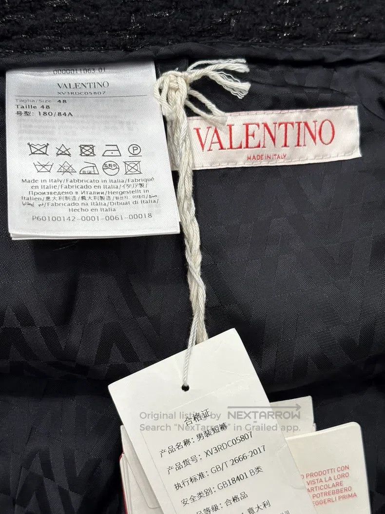 Valentino Valentino Men's Xiangfeng Black Braided Bright Thread Shor Size US 32 / EU 48 - 7 Thumbnail