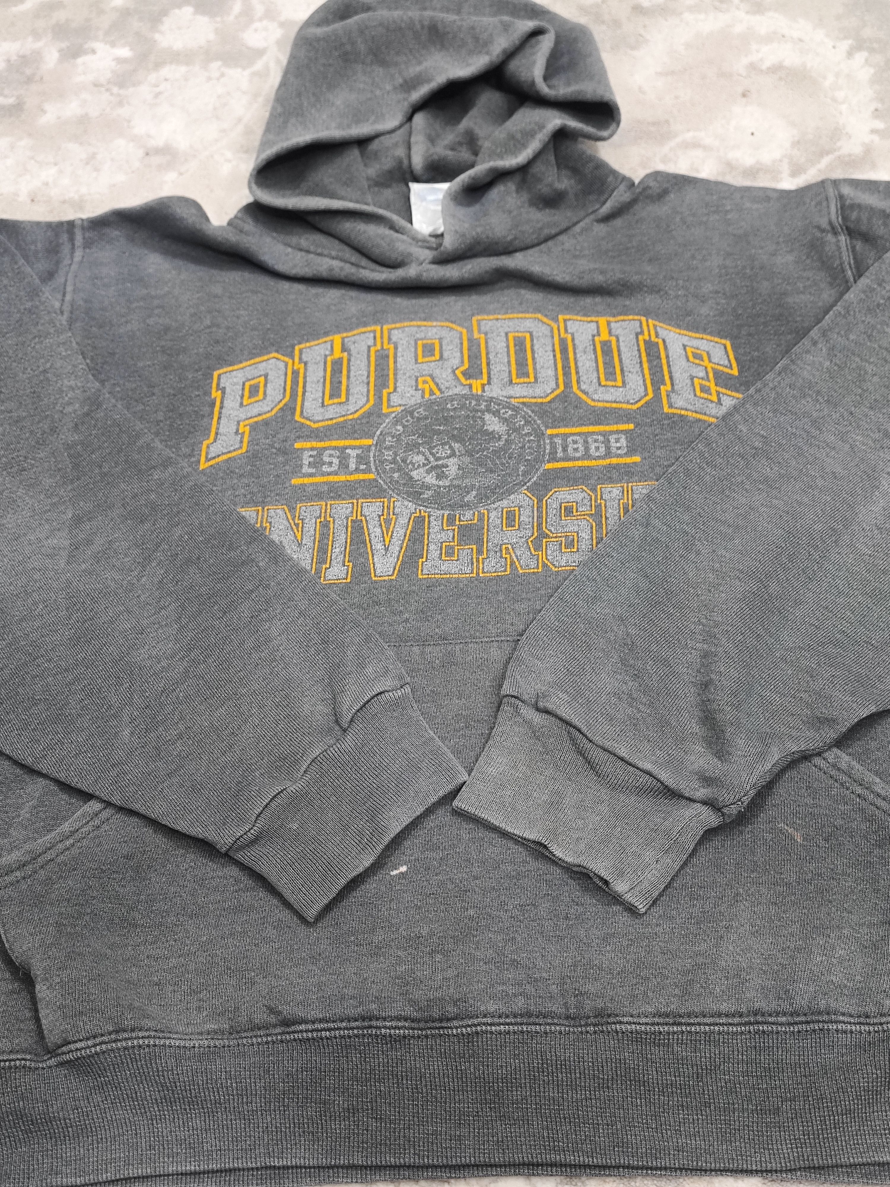 Vintage Faded Vintage Purdue University Russell Athletic Hoodie Size US S / EU 44-46 / 1 - 3 Thumbnail
