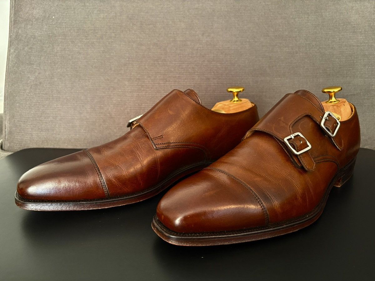 Crockett & Jones Crockett & Jones Lowndes Double Monk Dark Brown Calf 7UK Size US 7 / EU 40 - 3 Thumbnail