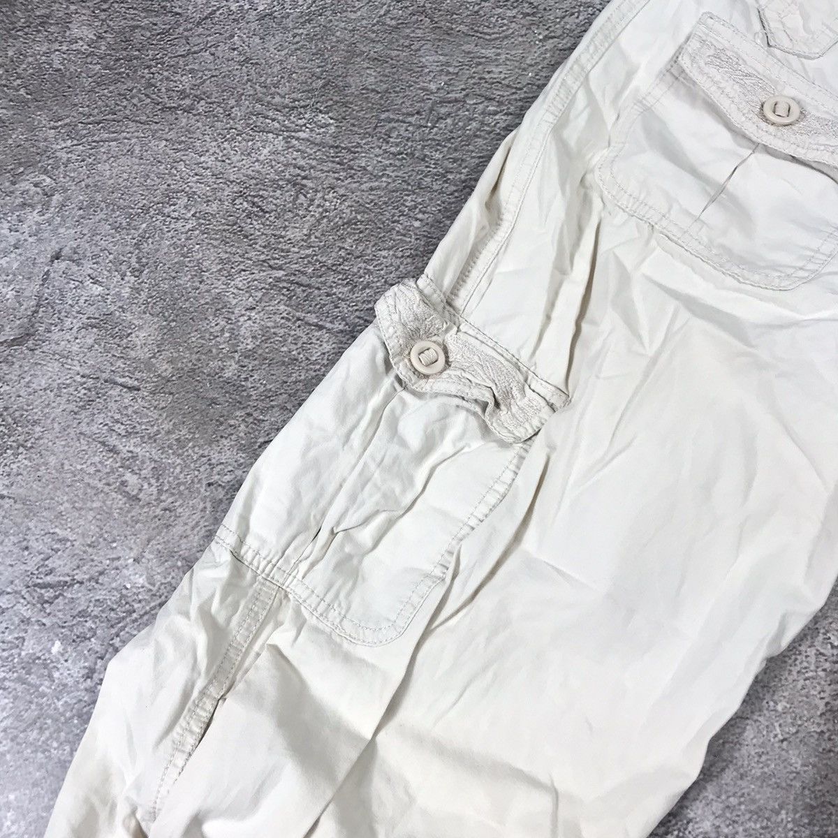 Vintage Vintage 90s Baggy Cargo Parachute Pants Streetwear Faded 29 Size 29" - 5 Thumbnail