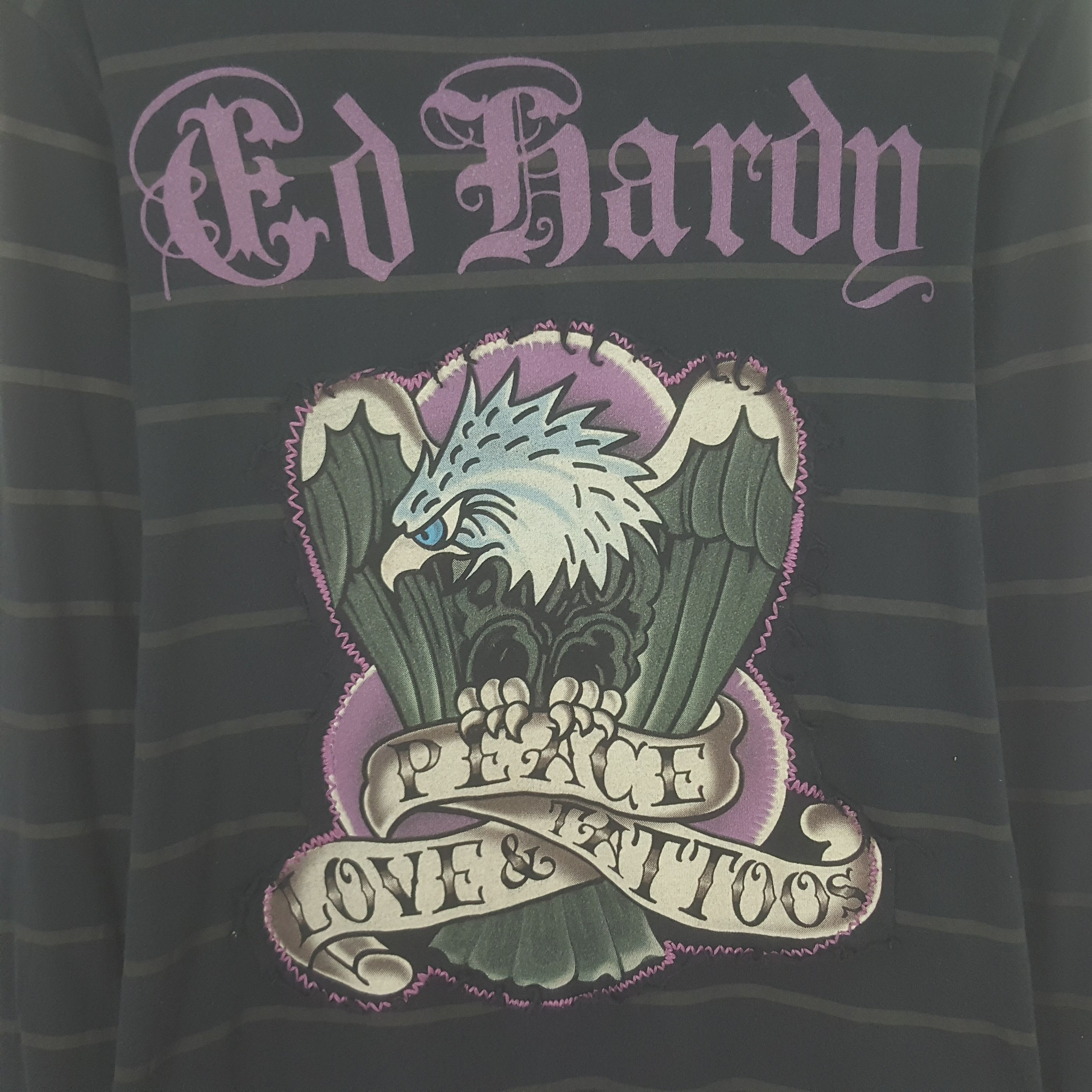 Ed Hardy Vintage Ed Hardy Peace Love & Tattoos Tshirt Size US M / EU 48-50 / 2 - 2 Thumbnail