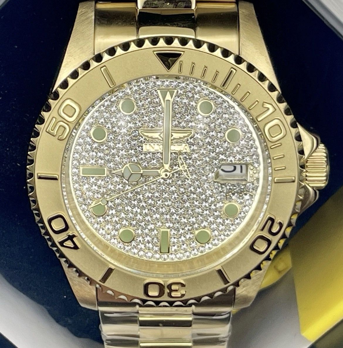 Invicta Invicta ProDiver Velaquest 50284 Automatic Gold Tone 43mm Size 34 - 1 Thumbnail