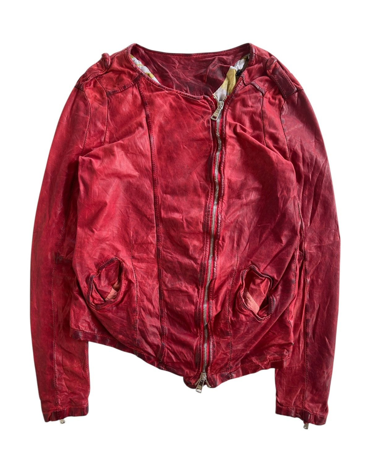 Giorgio Brato Giorgio Brato Leather Dirty Bikers Jacket Size S / US 4 / IT 40 - 3 Thumbnail