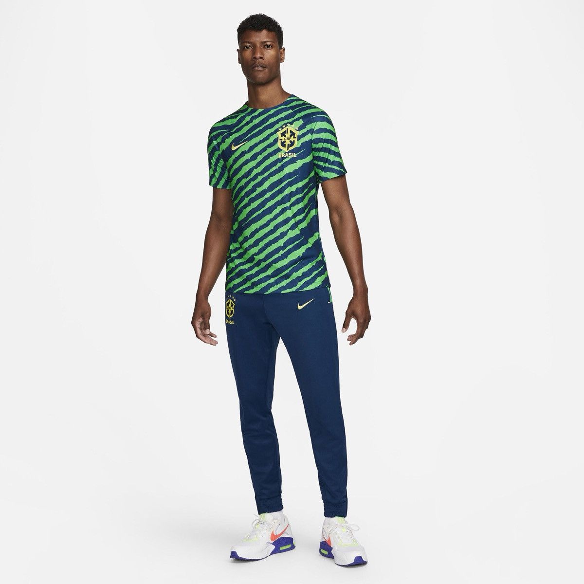 Nike Nike Brazil 2022-2023 Soccer Pants Football Joggers Size US 32 / EU 48 - 2 Thumbnail