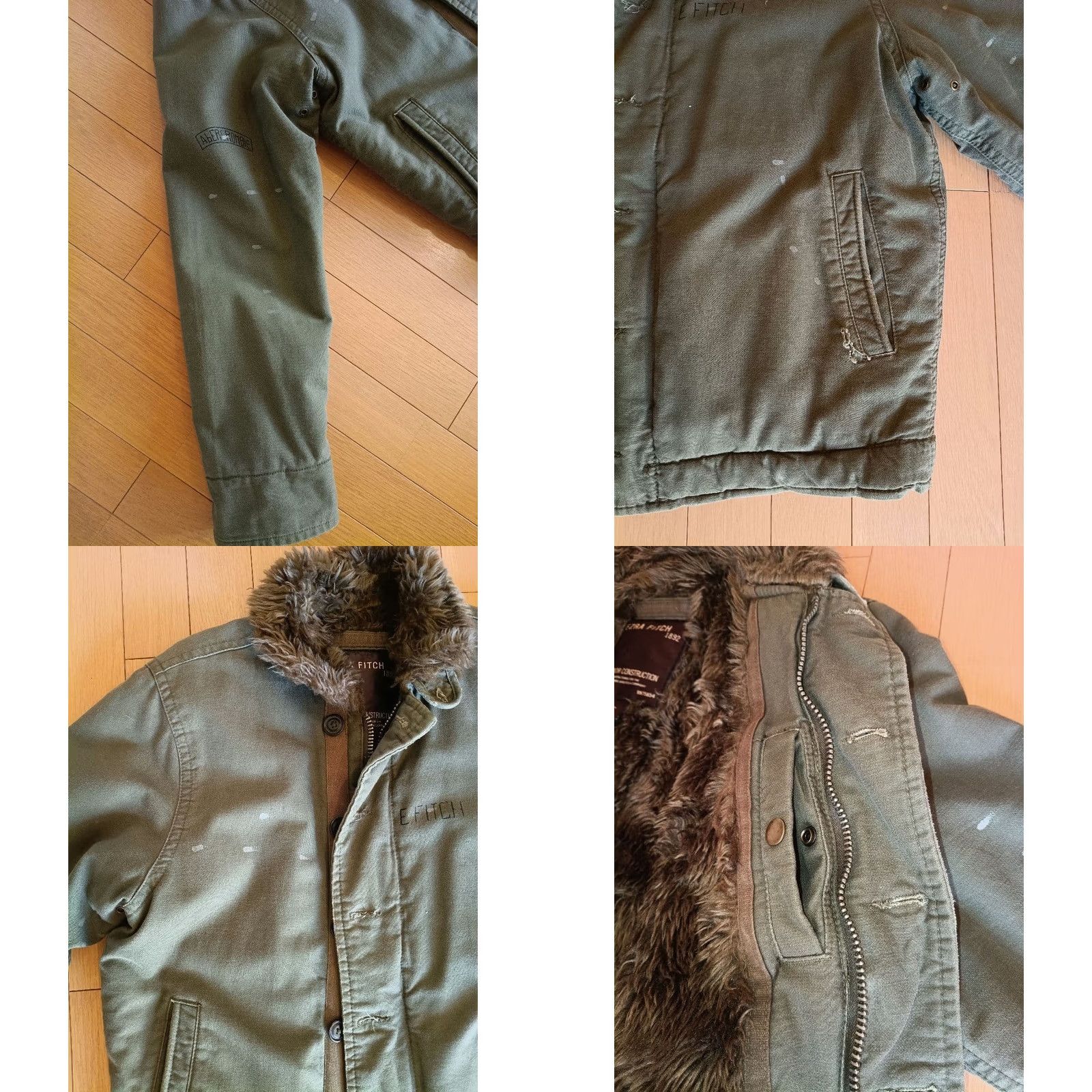 Vintage VINTAGE EZRA FITCH Jacket Mens S Olive Green Military 67cm 58cm 46cm 68cm Size US S / EU 44-46 / 1 - 8 Thumbnail