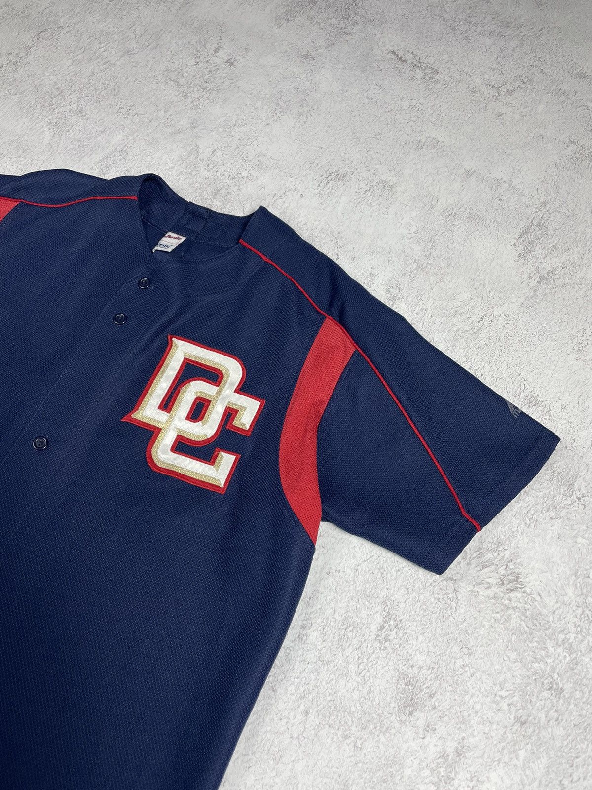 MLB × Majestic × Vintage Majestic DC Washington Nationals Patch Baseball Vntg Jersey Size US XL / EU 56 / 4 - 2 Thumbnail