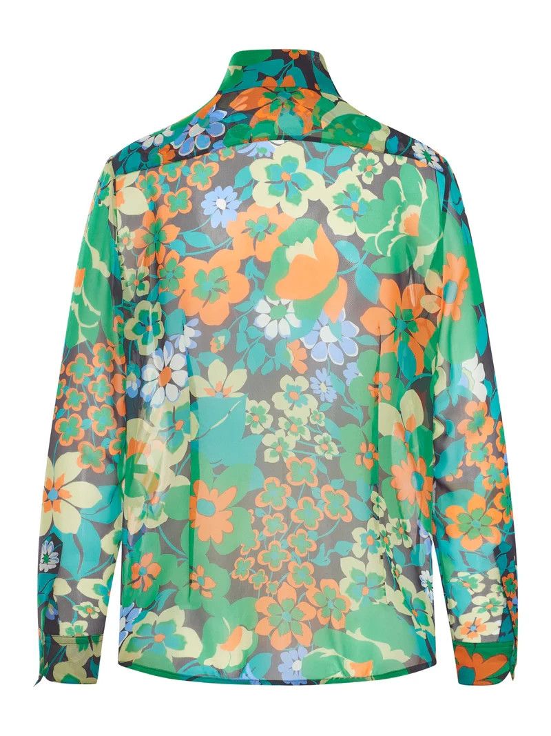 Celine CELINE Green/Orange Silk Shirt New & Authentic Size ONE SIZE - 2 Thumbnail