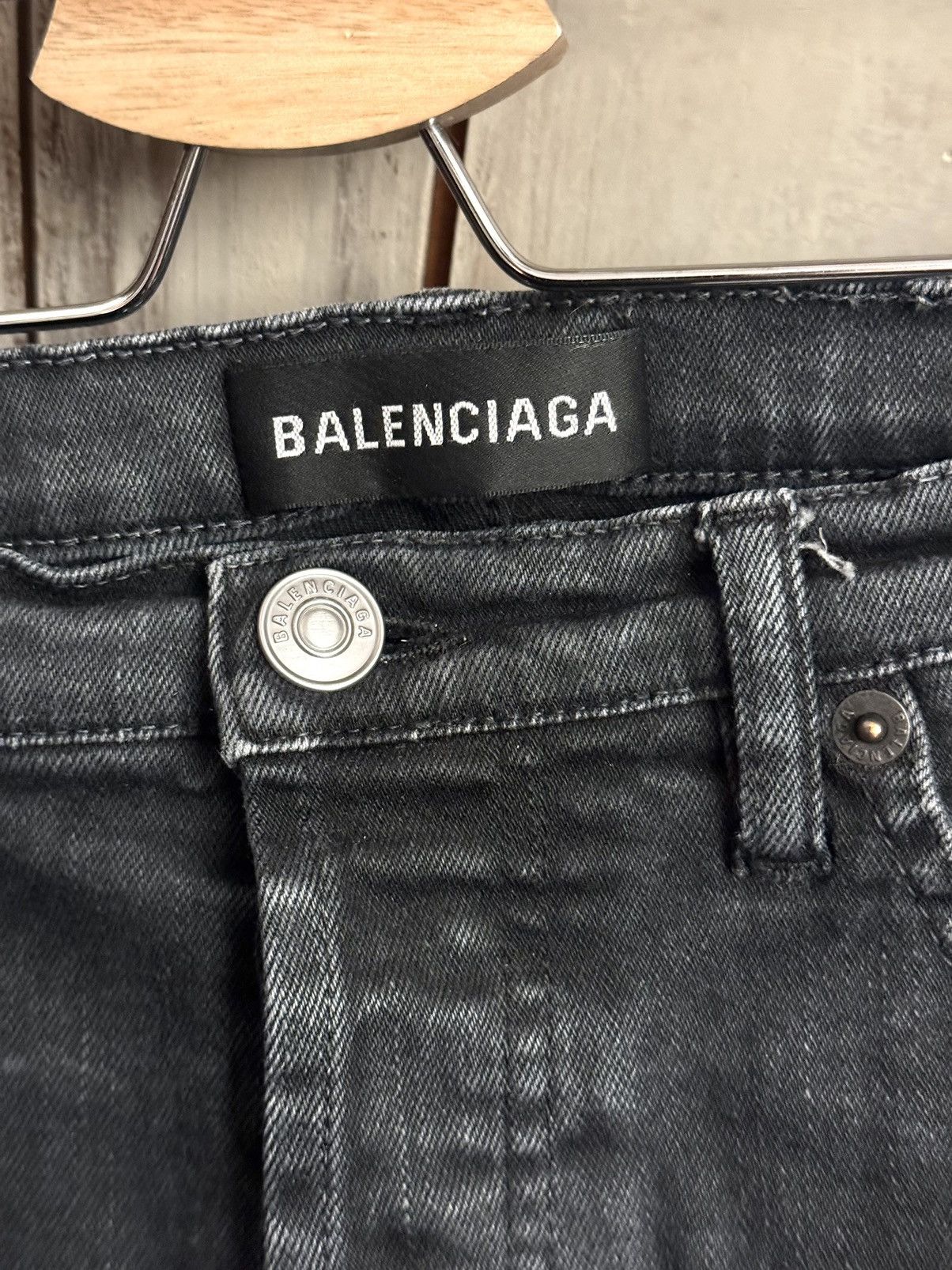 Balenciaga Demna Balenciaga fadded grey skinny denim pants 28 men Size US 28 / EU 44 - 2 Thumbnail