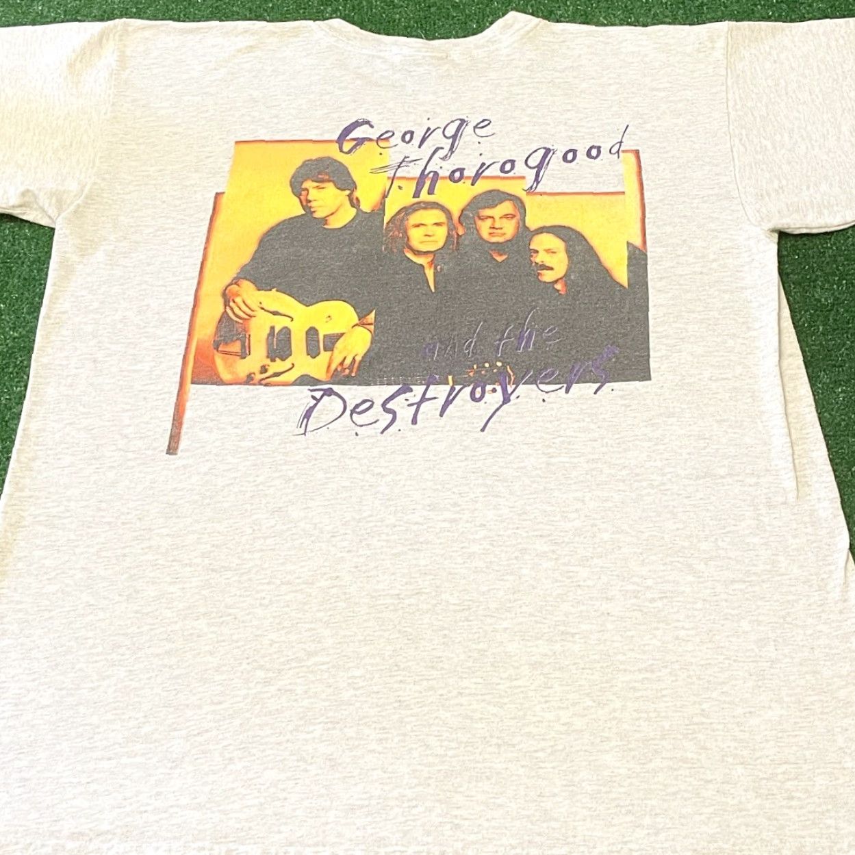 George VINTAGE 90s George Thorogood and The Destroyers Band Tee 1999 Tour Shirt Mens XL Gray T-Shirt Men Vintage 90s Concert Shirt Size US XL / EU 56 / 4 - 2 Thumbnail