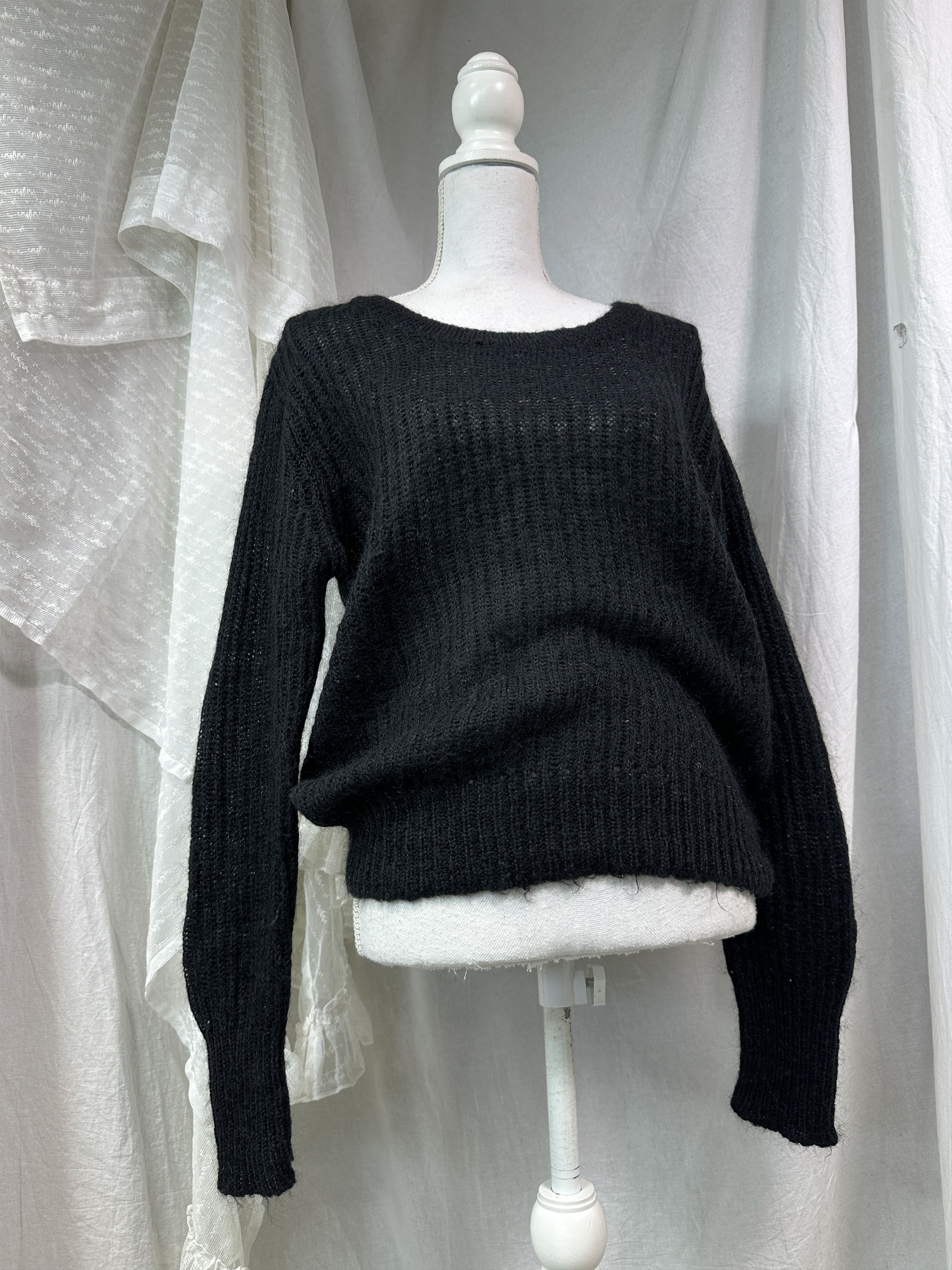 Vintage Loose Knit Mohair Oversized Grunge Sweater Y2K