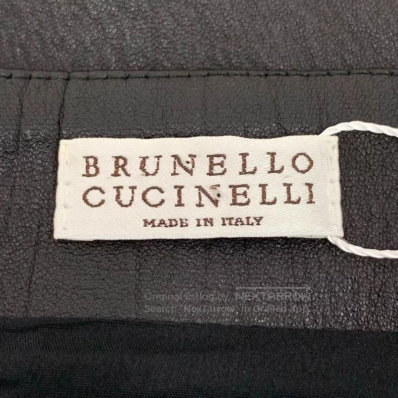 Brunello Cucinelli Brunello Cucinelli Leather casual skirt, black Size 26" / US 2 / IT 38 - 5 Thumbnail