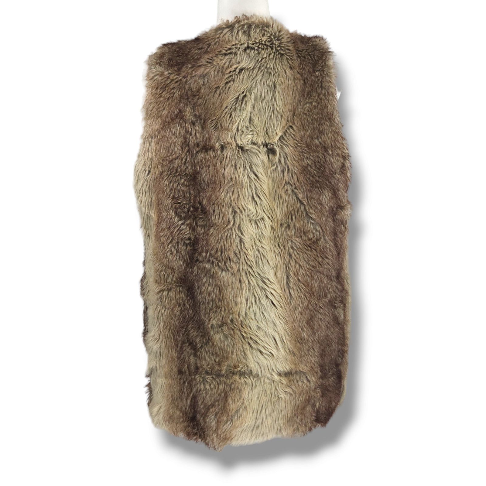 Other EUC INC International Ombre Faux Fur Vest Sz. S Brown Cream Size S / US 4 / IT 40 - 1 Thumbnail