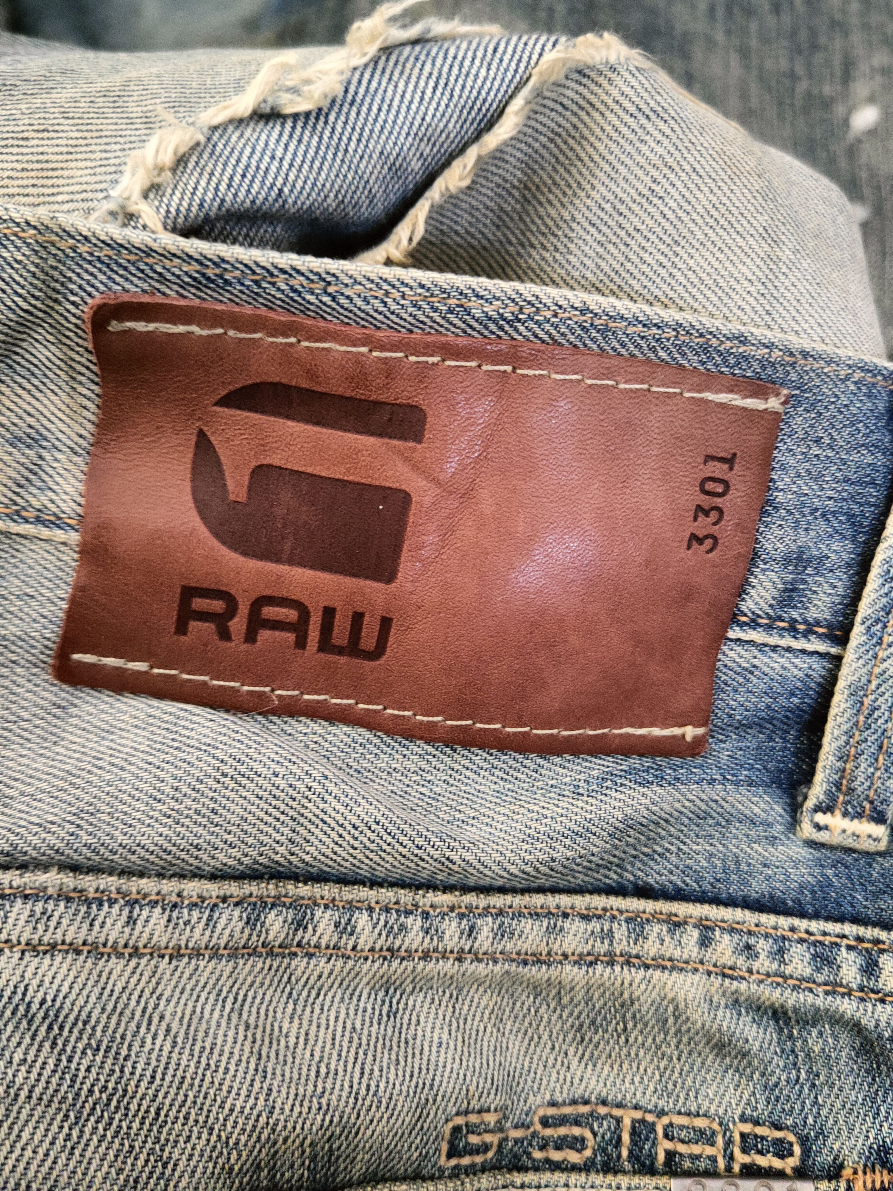 G-Star DL G-star Raw Blue Distressed Ripped Jeans #46-963 Size US 31 - 15 Thumbnail