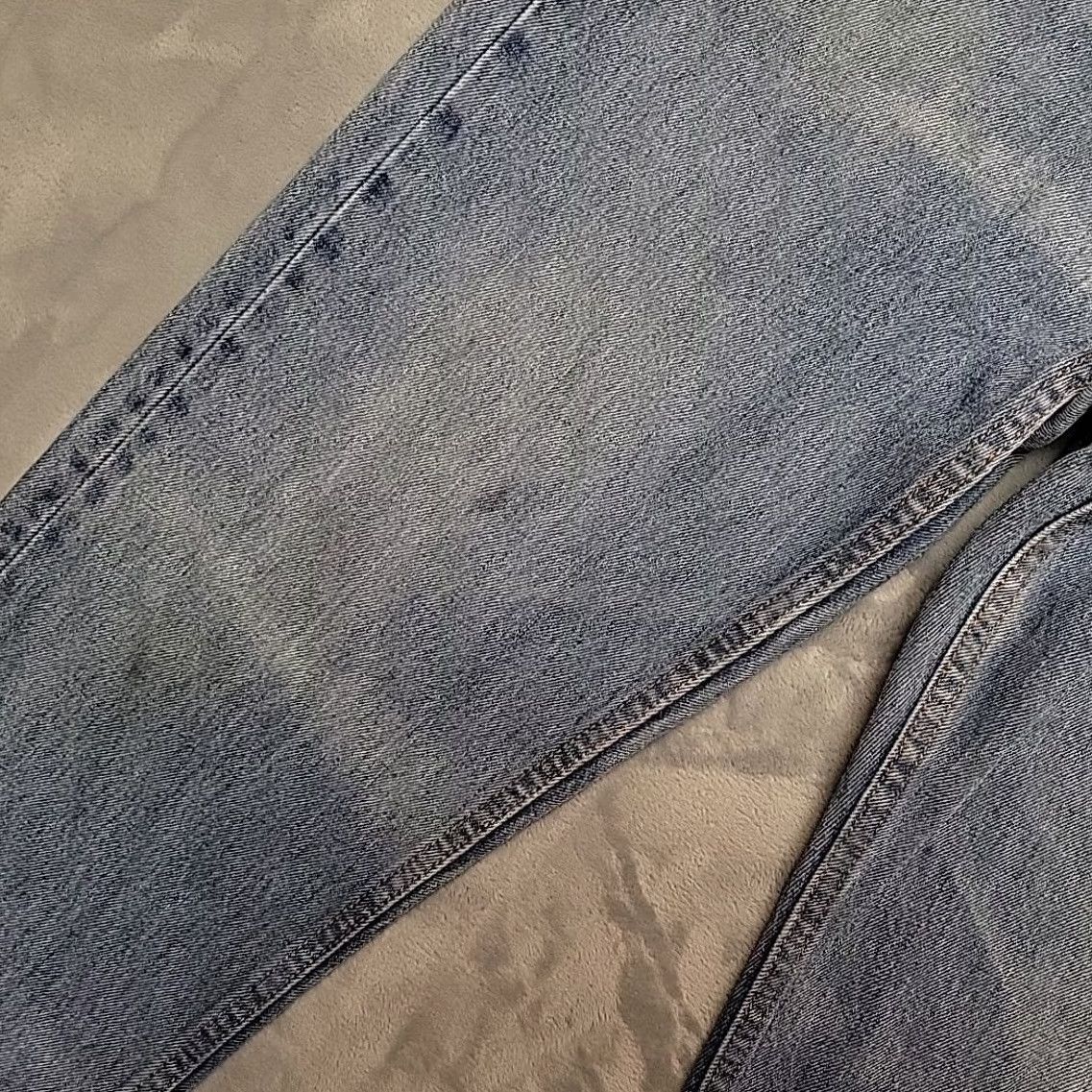 Levi's Levi's Jeans Mens 36x30 Blue Denim 505 Regular Fit Straight Leg Faded Distressed Size US 36 / EU 52 - 4 Thumbnail