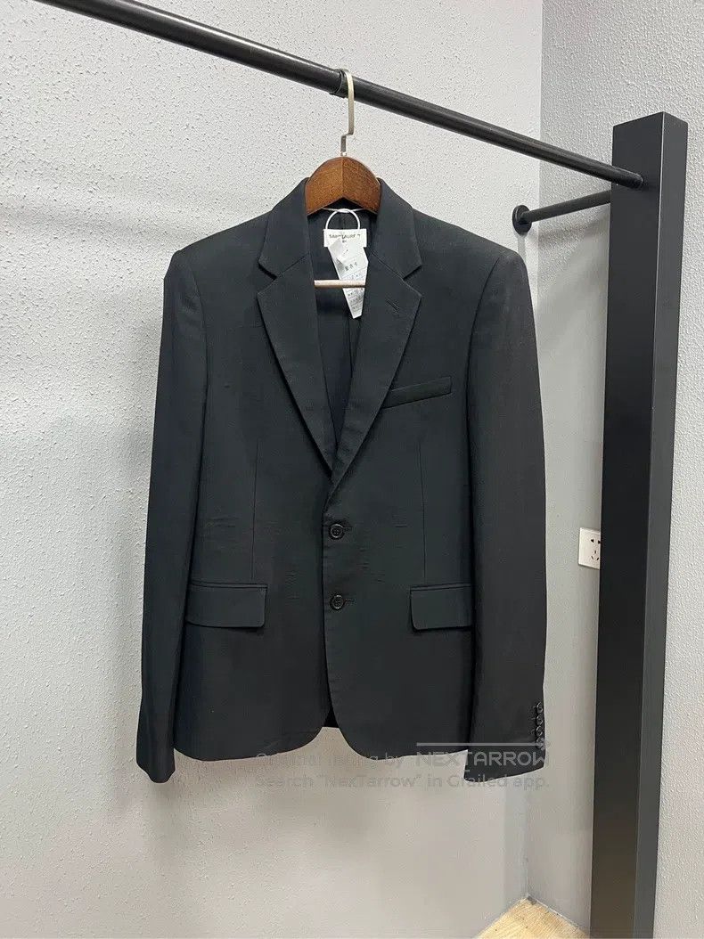 Saint Laurent Paris Saint Laurent Paris Black Double-breasted Notched Lapel Su Size US M / EU 48-50 / 2 - 1 Thumbnail