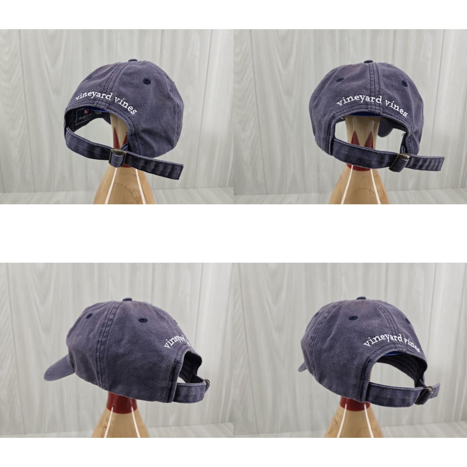 Vineyard Vines Vineyard Vines Distressed Adjustable Hat Cap Whale Blue Baseball Cap One Size Men Women Size ONE SIZE - 8 Thumbnail