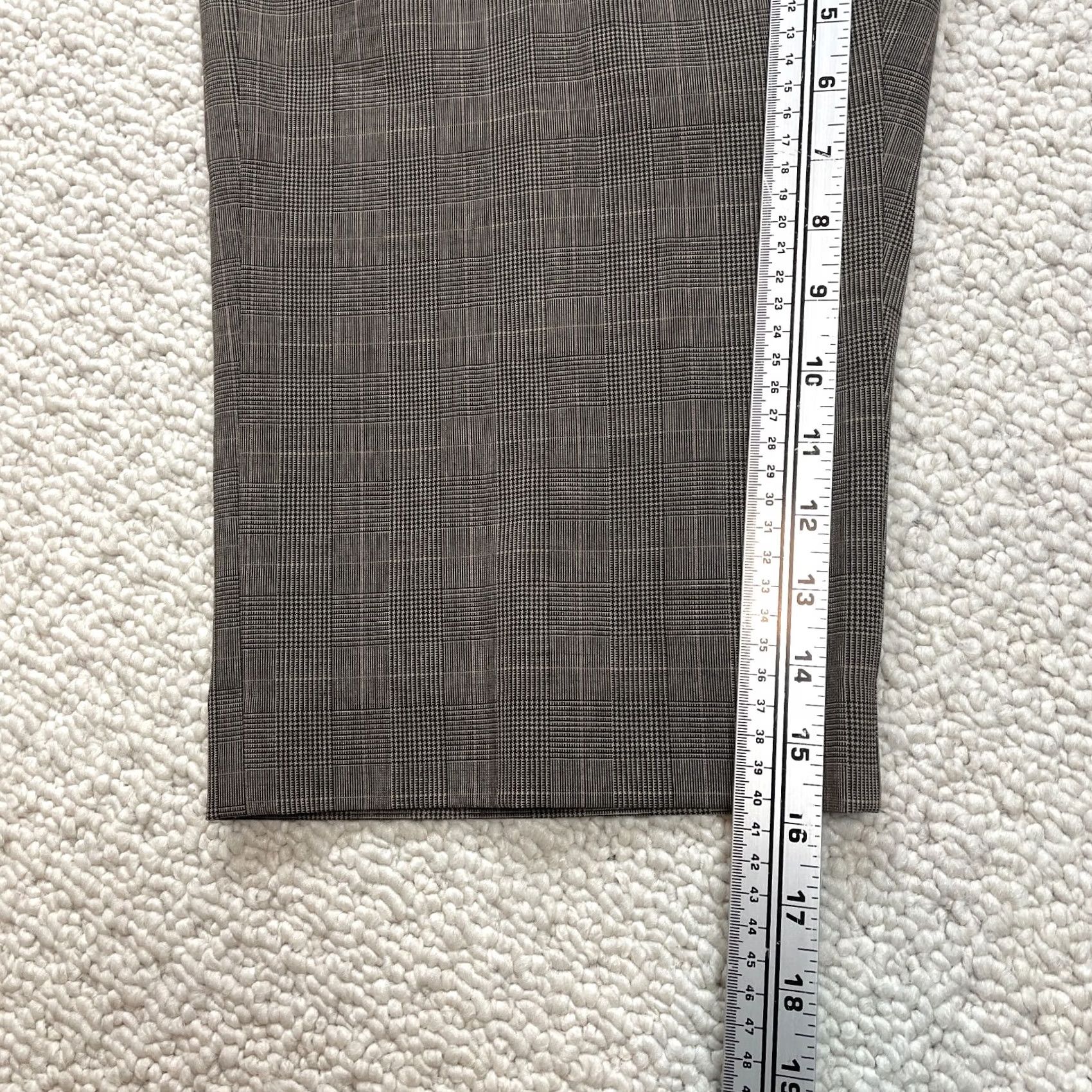 Banana Republic VINTAGE: No Banana Republic Capri Pants Womens 4 Brown Check Wool Dress Crop Slacks 31x16 Size 27" / US 4 / IT 40 - 3 Thumbnail