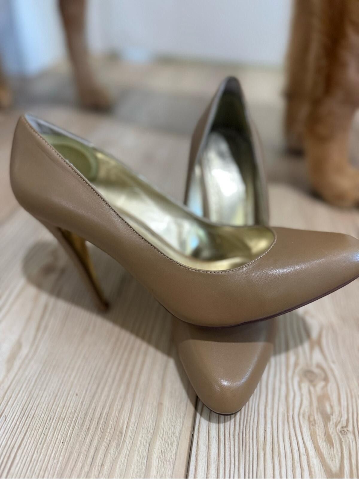 Other Charles David Tan Leather Pointed-Toe Stiletto Pumps Size US 9 / IT 39 - 2 Thumbnail