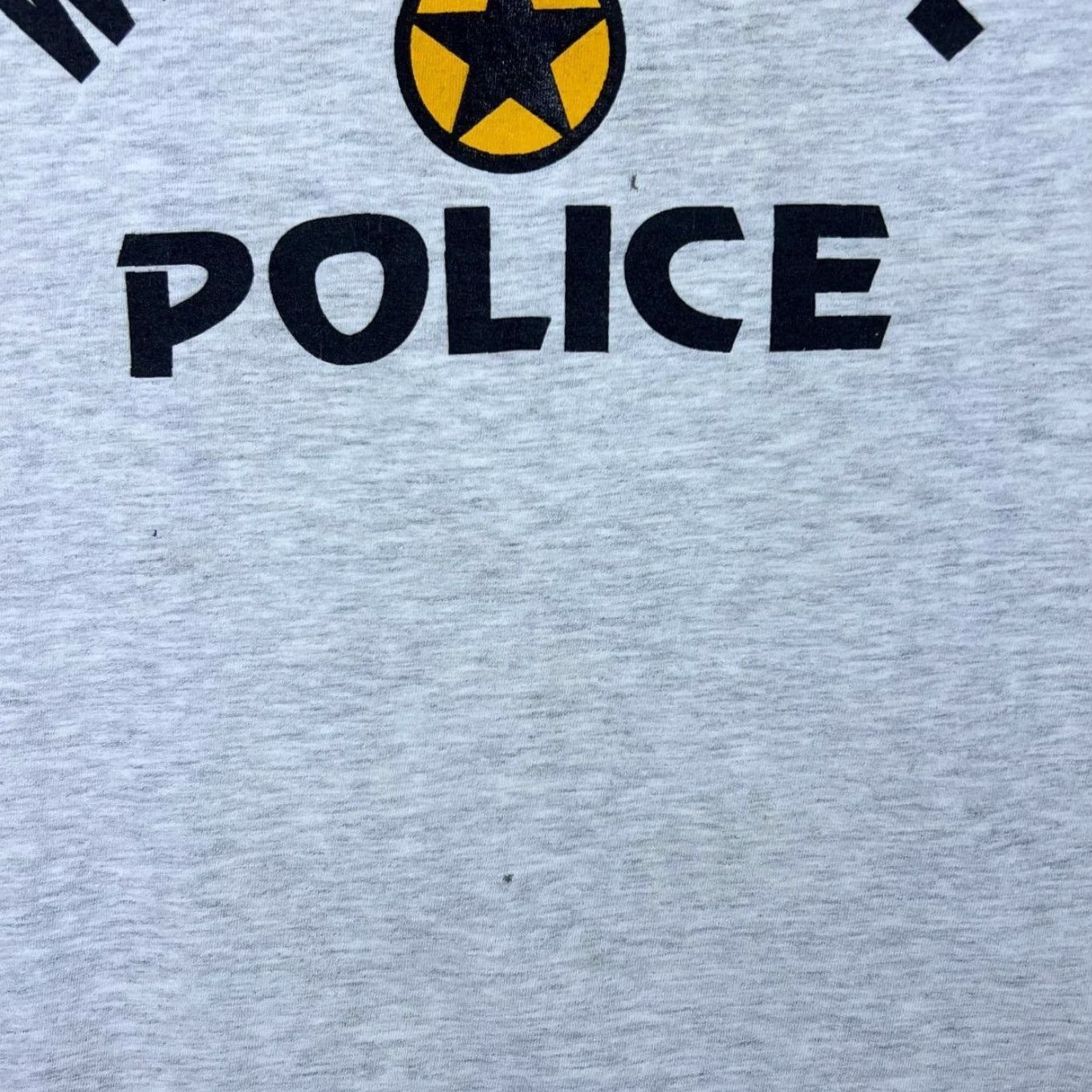 Hanes VINTAGE Hanes West Monroe Police Graphic Spellout Single Stitch T-Shirt XL Mens 90s Grey Short Sleeve Regular Cotton XS? No, XL. Size US XL / EU 56 / 4 - 4 Thumbnail